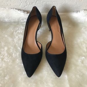 J. Crew Black Suede Pointed Heel